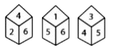 Three different positions of a dice are shovm below. Find the number opposite ‘2’.