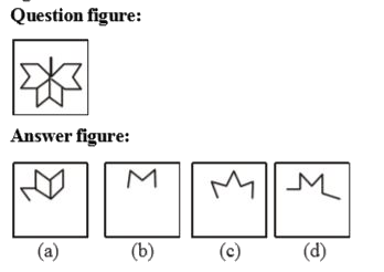 Which answer figure will complete the pattern in the question figure ?   Question figure :