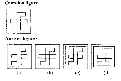 Select the answer figure which is the same as question figure.   Question figure: -