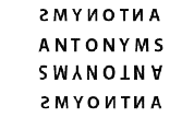 Select the correct mirror image of the given figure when the mirror is placed to the right side of the figure.   ANTONYMS