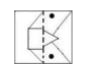 Select the option that depicts how the given transparent sheet of paper would appear If it is folded at the dotted line.