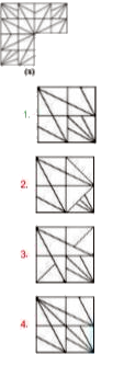 Select the option figure, which when placed in the blank space of the figure marked . 'X' would compelete the pattern