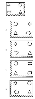 Select the correct mirror image of the given figure when the mirror is placed to the right side of the figure.