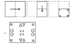 A paper is folded and cut as shown below. How will will it appear when unfolded?