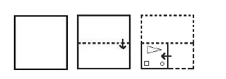 A paper is folded and cut as shown in the given figures. How will it appear when unfolded?