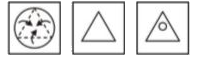 A piece of paper is folded and punched as shown below in the question figures. From the given answer figures, indicate how it will appear when opened ?