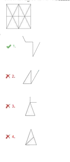 Select the figure that is embedded in the given figure. (Rotation is NOT allowed.)