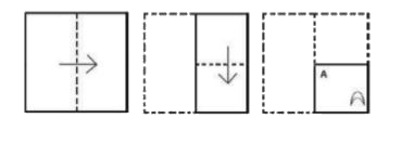 A paper is folded and cut as shown below. How will it appear when unfolded?