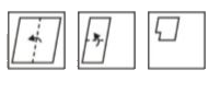 A piece of paper is folded and punched as shown below in the question figures. From the given answer figures, indicate hos it will appear when opened ?