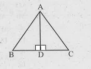 triangle ABC ಯಲ್ಲಿ AD bot BC ಮತ್ತು AD^(2) = BD x CD ಆಗಿದೆ.
ಹಾಗಾದರೆ AB^(2) + AC^(2) = (BD + CD)^(2) ಎಂದು ಸಾಧಿಸಿ.