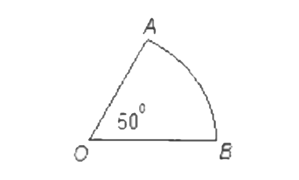 In the figure abvoe, aB is the arc of a circle with centre O. If the length of arc AB is 4pi, what is the area of region OAB to the nearest tenth?