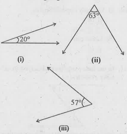 Find the complement of each of the following angles.