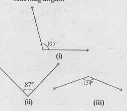 Find the supplement of each of the following angles: