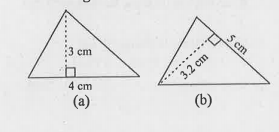 Find the area of each of the following triangles.