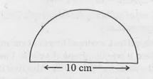 Find the perimeter of the adjoingin figure, which is a semicircle including its diameter.