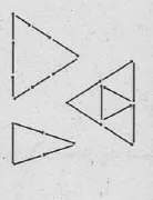 Try to construct triangles using match sticks. Some are shown here. Can you make a triangle with (d) 6 matchsticks?     (Remember you have to use all the available matchsticks in each case) Name the type of triangle in each case. If you cannot make a triangle, think of reasons for it.