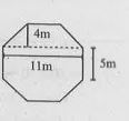 Top surface of a raised platform is in the shape of a regular octagon as shown in the figure.Find the area of the octagonal surface.