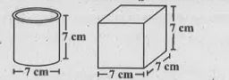 Describe how the two figures below are alike and how they are different.Which box has larger lateral surface area?