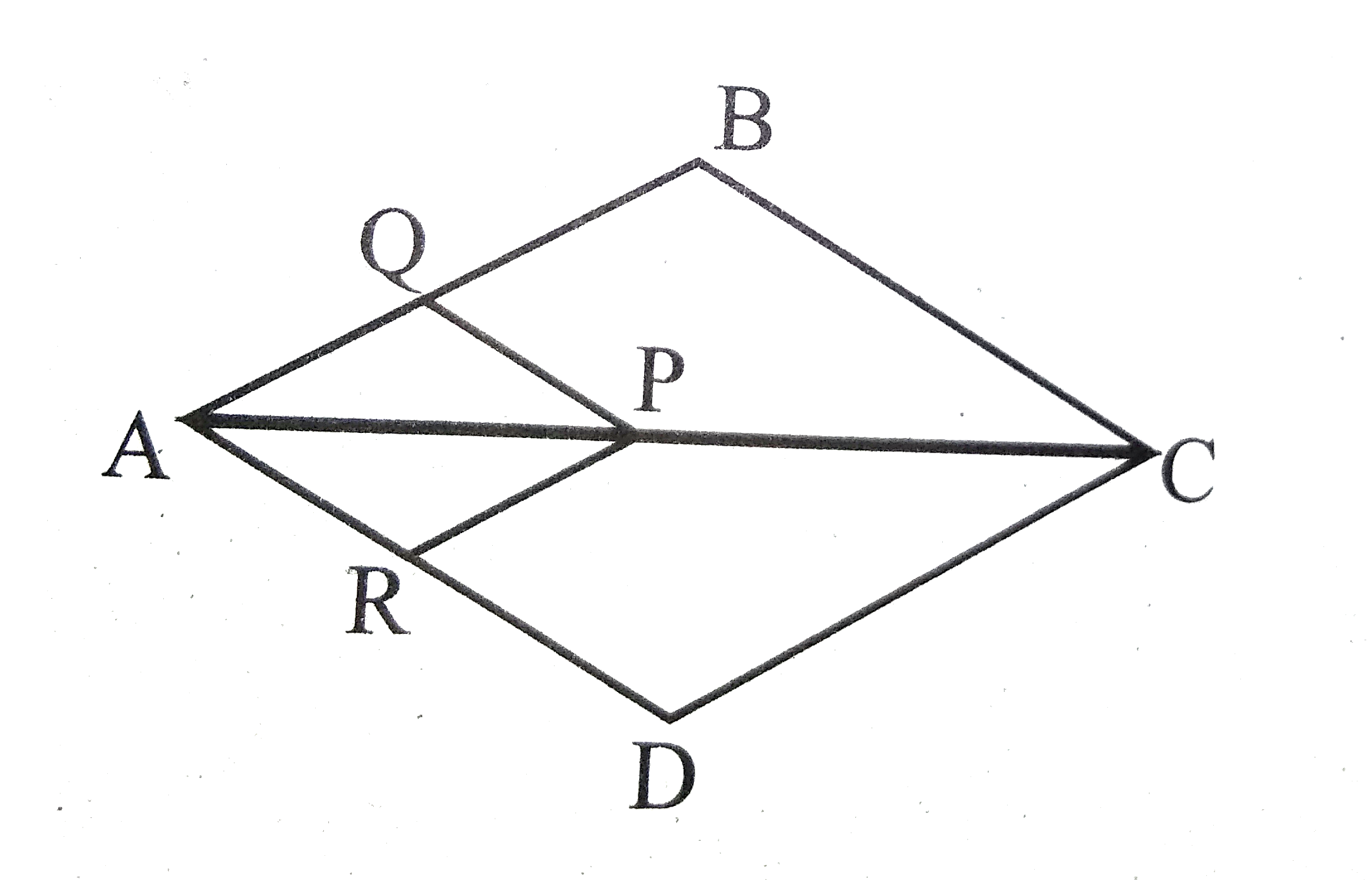 In fig. if PQ||BC and PR||CD prove that   (i) (AR)/(AD)=(AQ)/(AB) (ii) (QB)/(AQ)=(DR)/(AR).