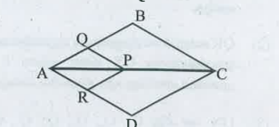 படத்தில் PQ ||BC , PR||CD எனில் i) (AR)/(AD) =(AQ)/(AB) ii) (QB)/(AQ =(DR)/(AR) என நிறுவுக ?
