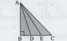 படத்தில் செங்கோணம் முக்கோணம் ABC யில் கோணம் B ஆனது செங்கோணம் மற்றும் D ,E என்ற புள்ளிகள் பக்கம் BC -ஐ மூன்று சம பகுதிகளாக பிரிக்கிறது எனில் ,8AE^2=3AC^2+5AD^2 என் நிறுவுக ?