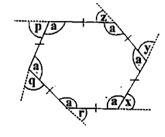Take a regular hexagon Fig.      Is x = y = z = p = q = r ? Why ?