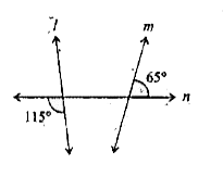In the given figure below, dicide whether l is parallel to m.