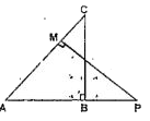 In Fig., ABC and AMP are two right triangles, right angled at B and M respectively. Prove that:    (i) triangleABC ~ triangleAMP   (ii) (CA)/(PA) = (BC)/(MP)