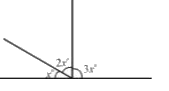 In adjacent figure find the magnitude of each of the three angles formed?