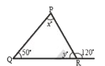 Find the values of unknows 'x' and 'y' in the following diagrams.