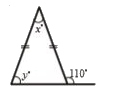 Find the values of x and y in the following figures.