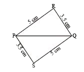 In adjacent figure, choose the correct answer       Delta PQR ~= Delta SQP