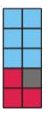 Compare:   Number of blue coloured squares is  times of the number of  red colour squares.