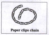 Beads and paper clips pattern Do you find any similarity between the pattern of beads in neccklace and the pattern of paper clips in the chain.