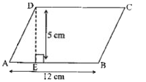 What is the area of the parallelogram ABCD as shown in the given figure?