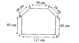 The given figure shows a window and its dimensions.      The estimated perimeter of the window is