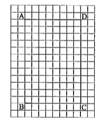 The given figure shows a rectangle ABCD of 12 cm length and 8 cm width, drawn on grid paper. Each square grid on the gird paper has a side of 1 cm and an area of 1 cm^(2).The area of rectangle ABCD is