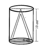 From a solid right  circular cylinder with height  10 cm and radius of  the base 6 cm, a right  circular cone of the  the  same height and  same base is removed . find  the volume of the remaining   solid