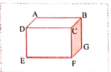 Answer the following questions :   A metal block having mass 45 kg with its length 150cm ( AB = 150 cm ) , breadth 50 cm (AD = 50cm ) and height 30 cm ( DE= 30cm ) is shown in the given figure   Calculate the pressure exerted by the metal block when it is made to lie on a table top with the surface :   DCFE :