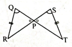 In the given figure, the two triangles are congruent by