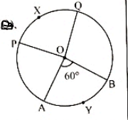 In the given figure. M(arc AYB) =m(arc PXQ), then m angle POQ=
