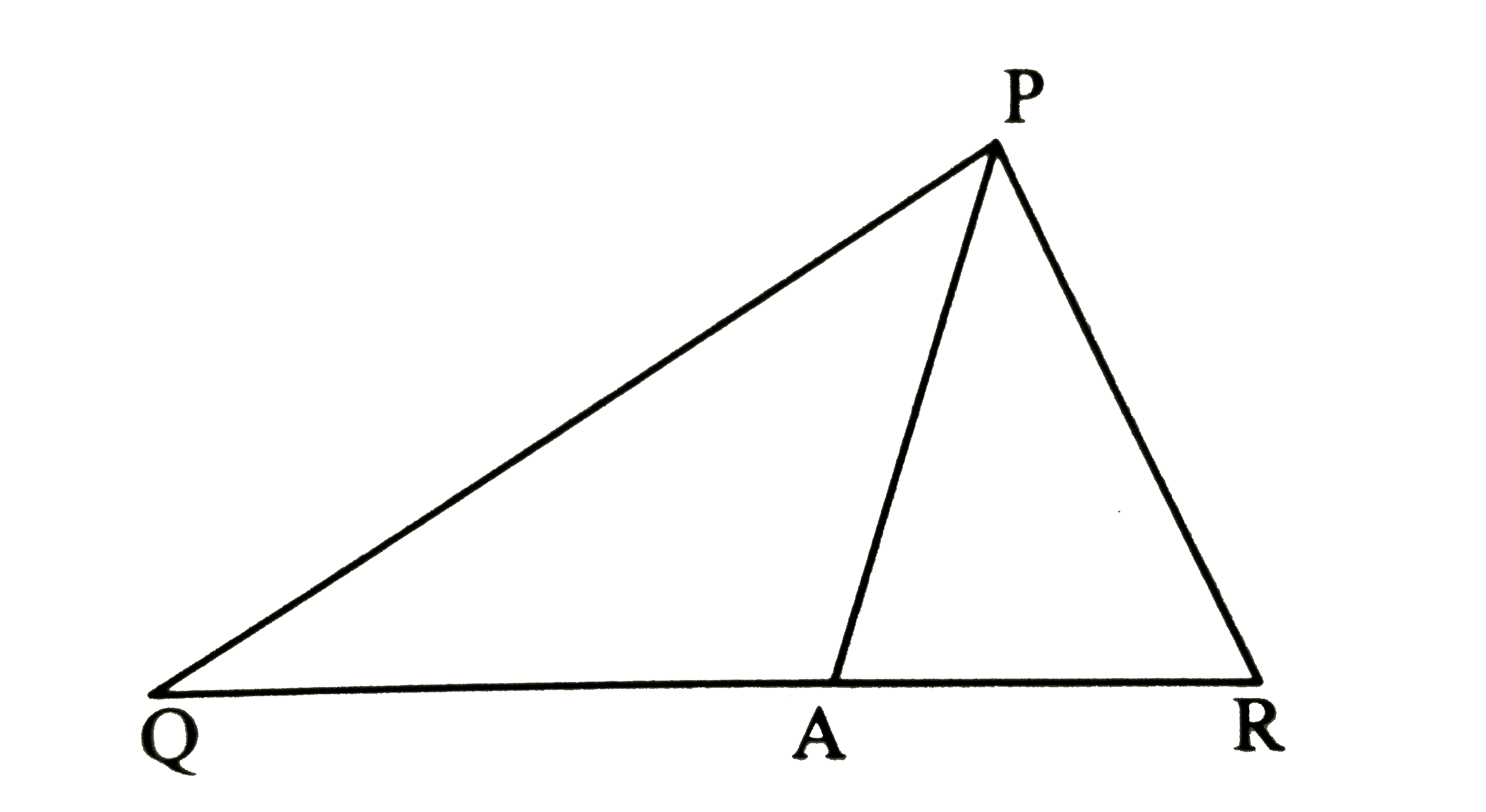 In DeltaPQR,Q - A - R and QA = 6 cm, QR = 11 cm , then (A(DeltaPRA))/(A(DeltaPQA))=