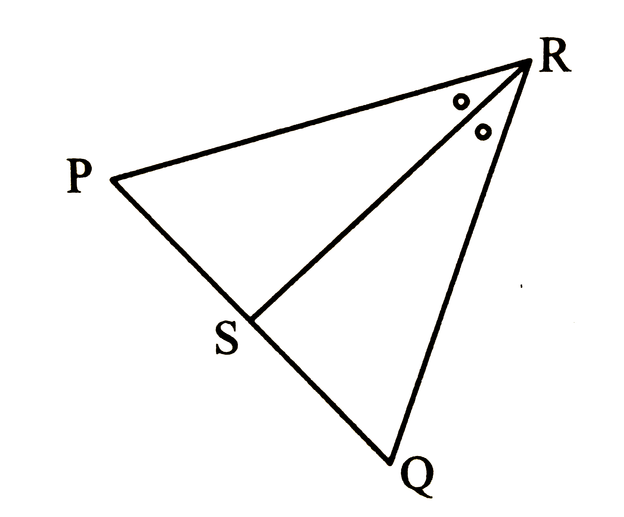 In DeltaPQR, seg RS bisects angleR.if PR = 15, RQ = 20, PS = 12 , then  find SQ.