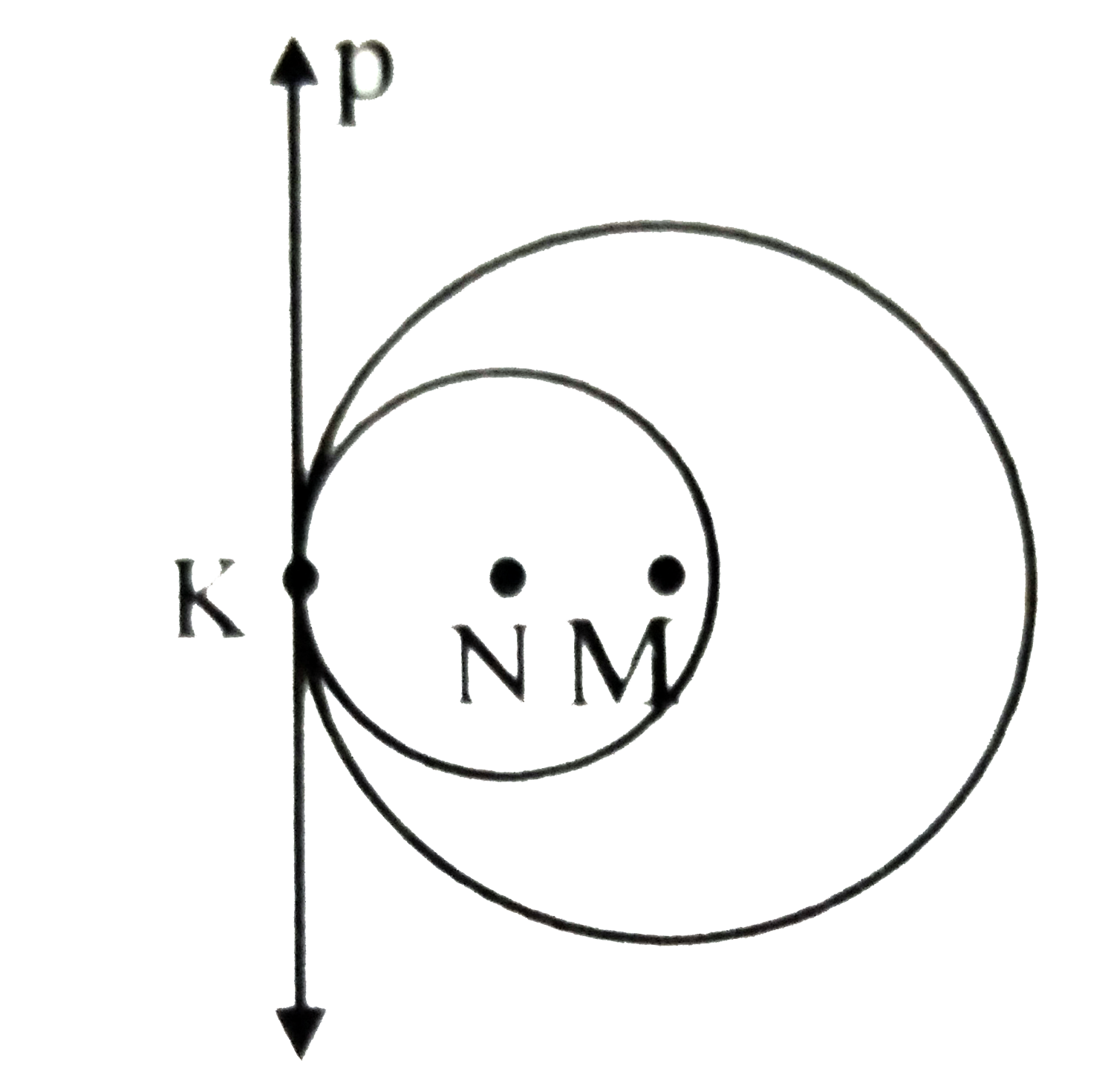 The circles shown in the given figure are called internally touching circles. Why?