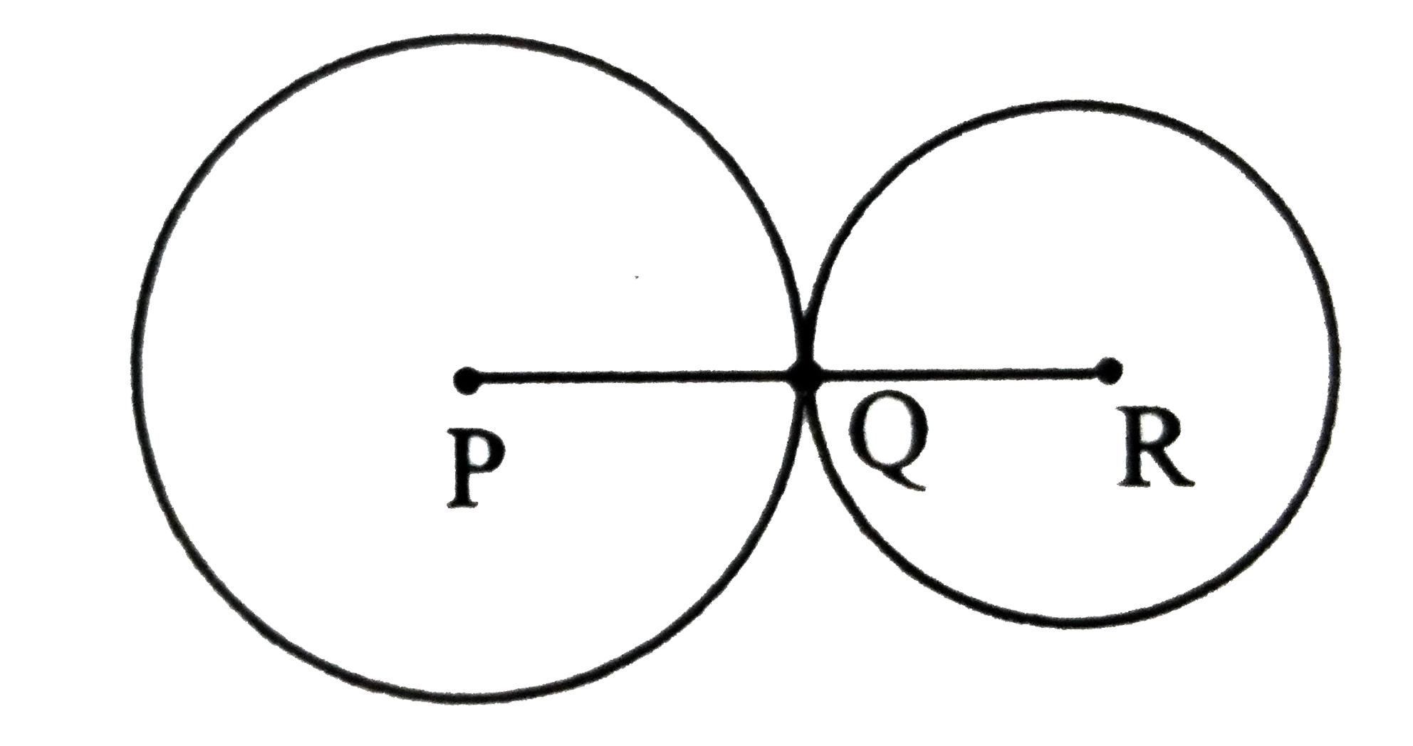 Two circles of radii 5.5cm and 4.2cm touch each other externally.   Find the distance between their centres.
