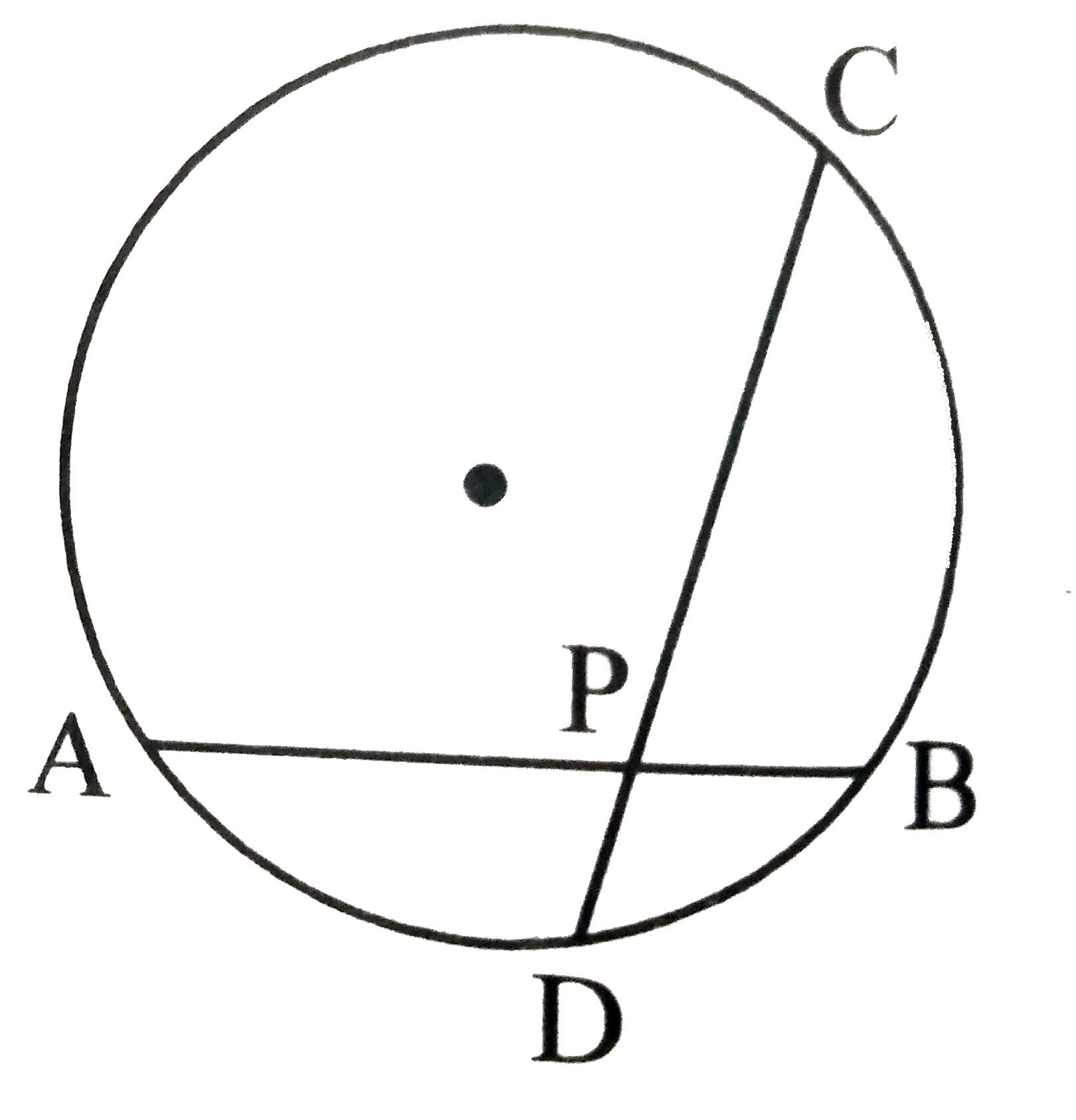 In the given figure PA=6, PB=4 and PC=8. Find PD.