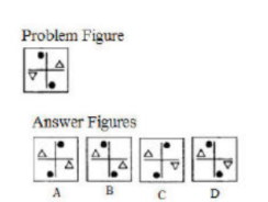Which of the given Answer Figures depicts the correct water image of the given Problem Figure?
