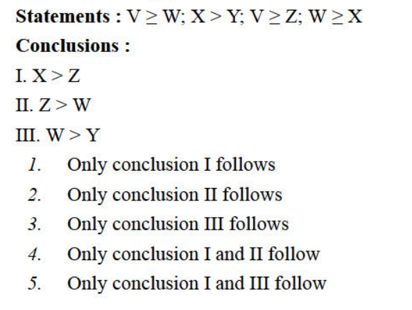 Directions: In the following question assuming the given statements to be Tme, find which of the
conclusion among given conclusions is/are definitely follows the statement and then give your
answers accordingly.