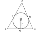Consider the figure shown below which consists of the triangle ABC which touches the circle with centre at O. Which of the following options is CORRECT?