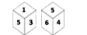 Two different positions of the same dice are shown below, the six faces of which are numbered 1 to 6. Find the number on the face oppsite to the one having  5.